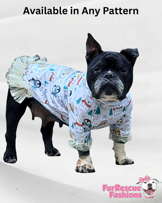 2026 Christmas in July Dog Shirt With Tulle Accent (Available in all patterns)