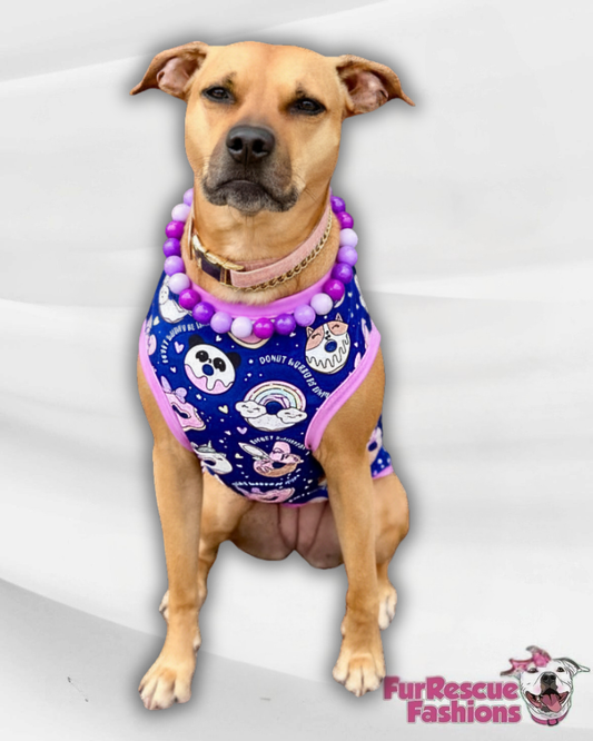 Donut Worry Pajama with Lavender Neck & Trim/Sleeves