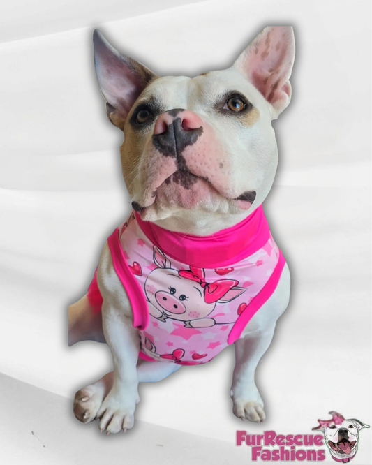 Little Miss Piggy Kisses Ruffle Dress