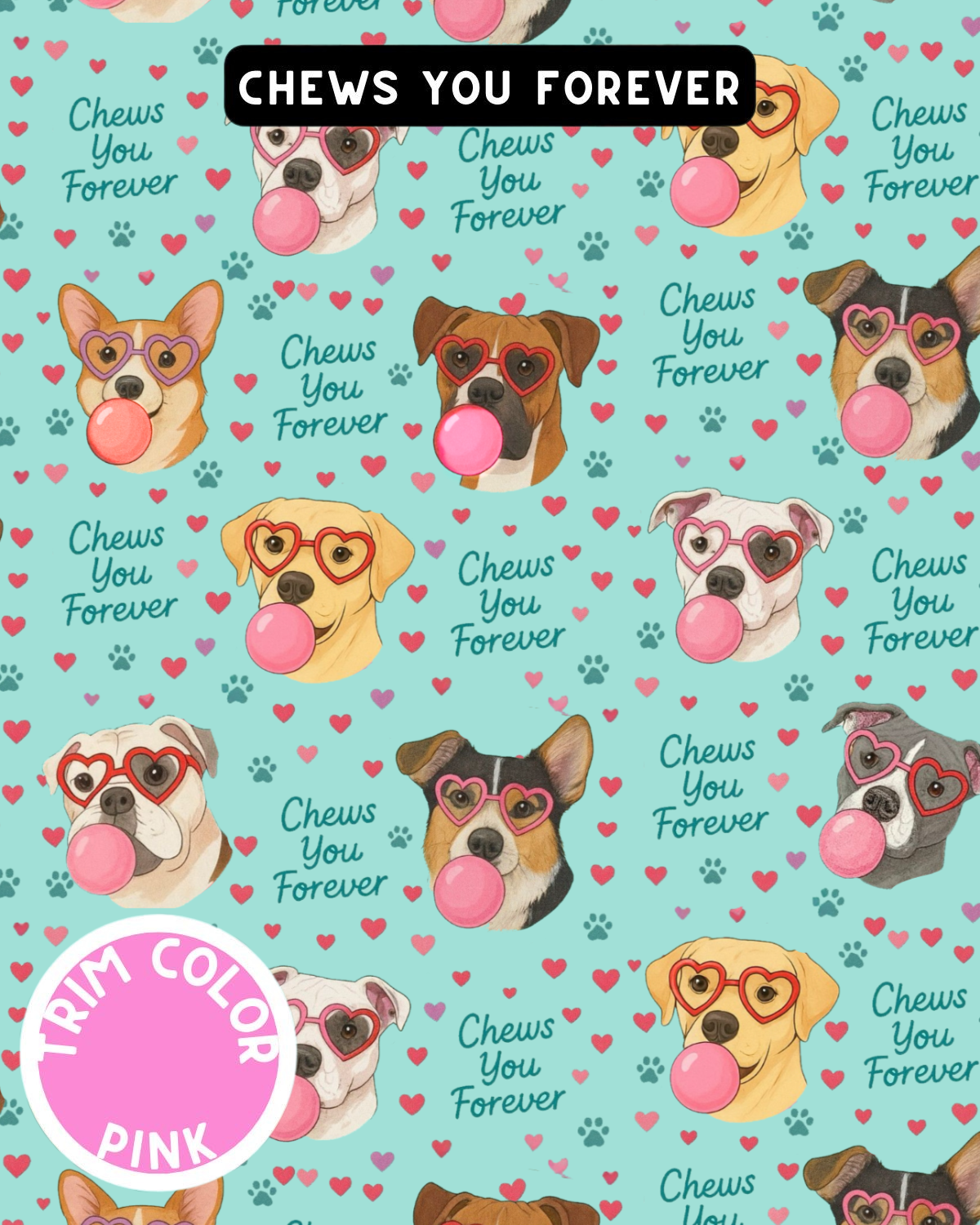 My Fur-Ever Valentine Dog Shirt With Ruffle On Waist (Available in any pattern)