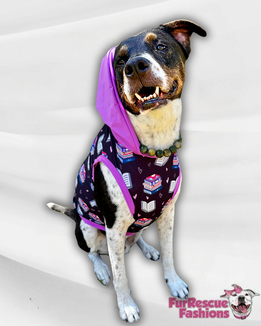 Study Buddy Pajama with Lavender Neck & Trim/Sleeves