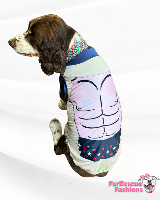 Boy Six Pack Trunks Body UV50 Dog Shirt