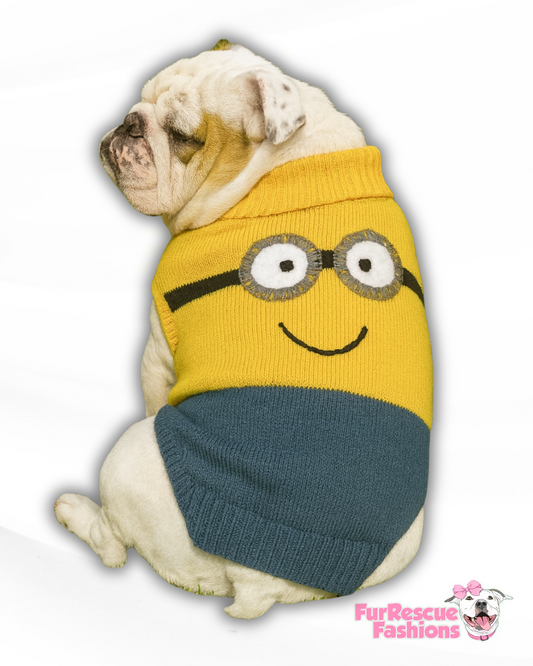 Cozy Minion-Mania Knit Dog Vest