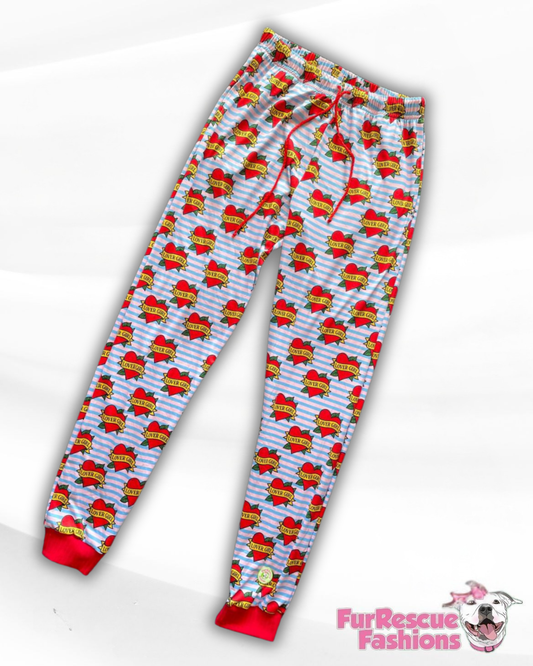 My Fur-Ever Valentine Unisex Human Pants (Available in any pattern)