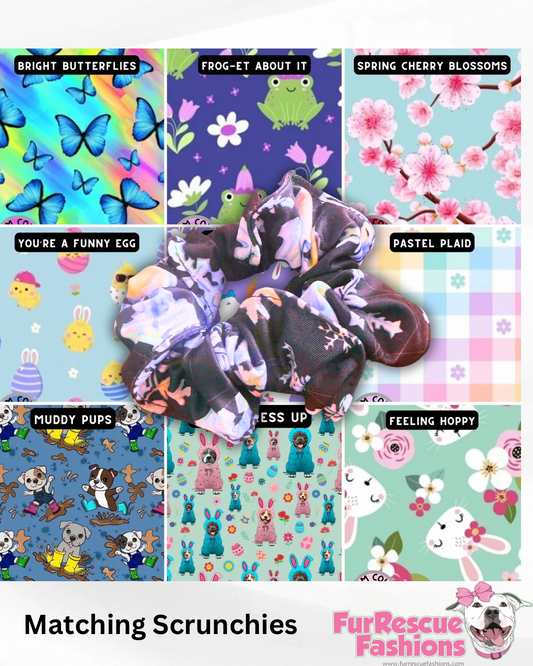Spring Hair Scrunchie (Choose your pattern)