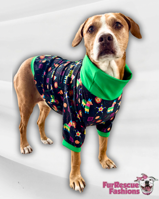 Cinco de Party Pajama with Green Neck & Trim/Sleeves