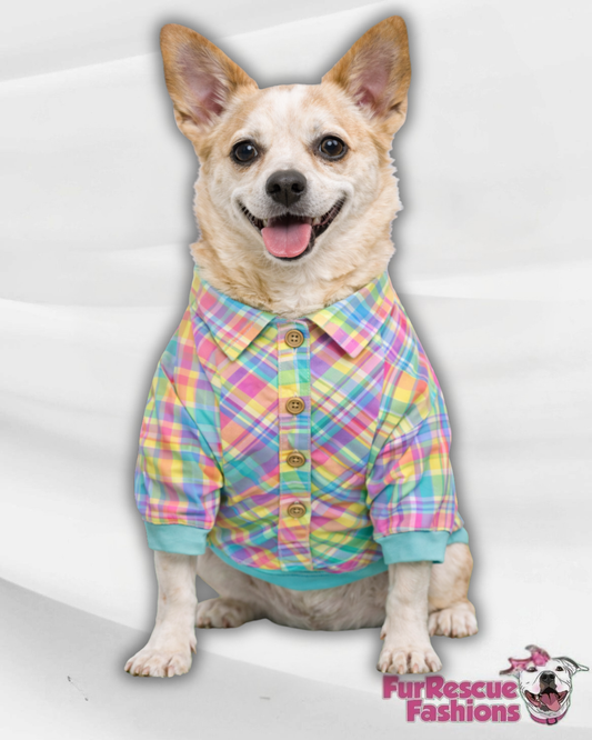 St. Pawtricks & Easter Faux Button Up Dog Shirt With Sleeves (Choose Your Pattern)