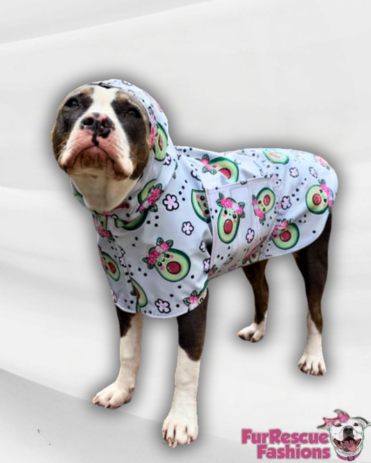 Avocado Blossom Rain Jacket - Cape - Vest