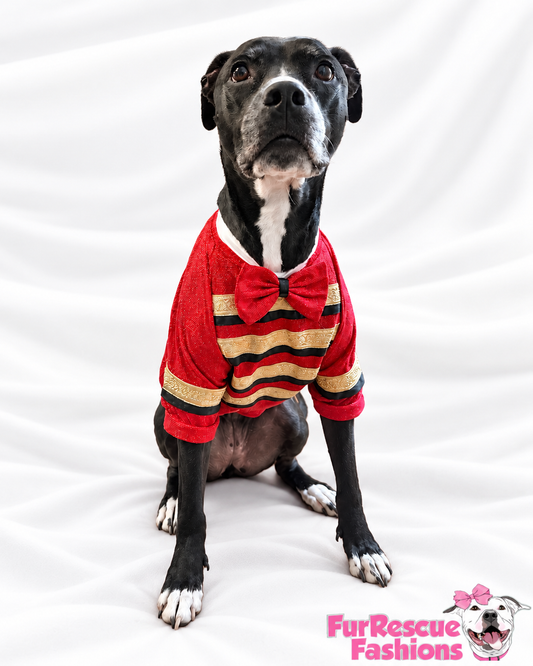 Nutcracker Couture Bow Tie Dog Shirt