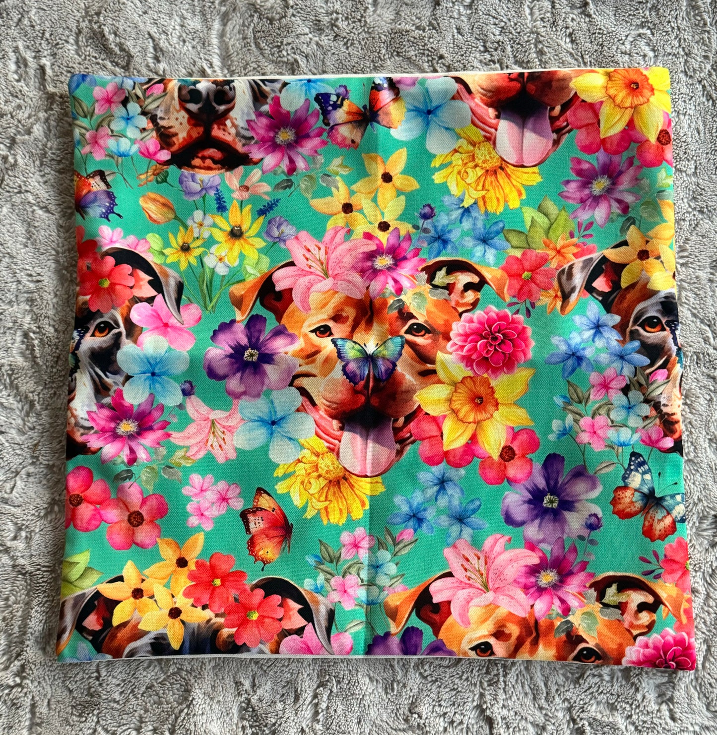 Field Of Pitties Outdoor/Indoor Water Proof Throw Pillow Cover 20 x 20