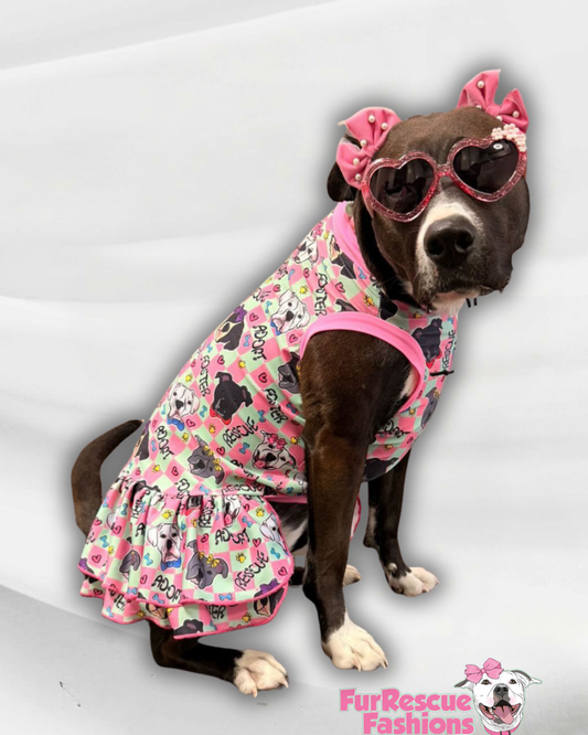 FRF Family Dog Dress With Ruffle / With Sleeves or Sleeveless