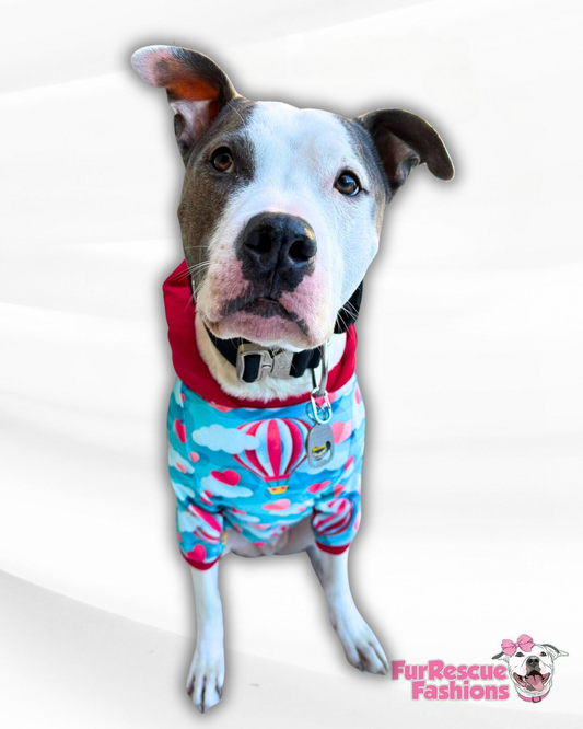 Come Fly With Me Balloons - PAWjama with Red Neck & Trim/Sleeves