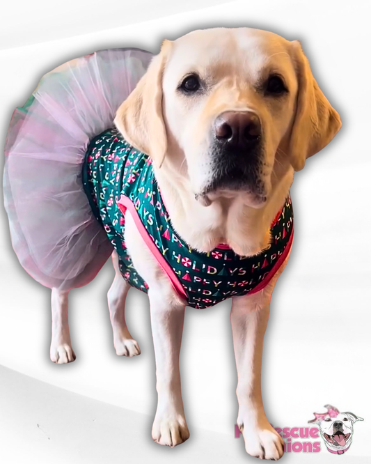 Happy Holidays Dog Tutu Dress