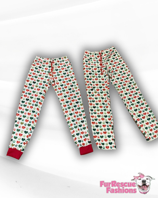 Santa’s Heart Unisex Human Pants