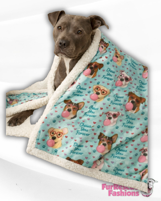 My Fur-Ever Valentine Throw Blanket With Sherpa Lining