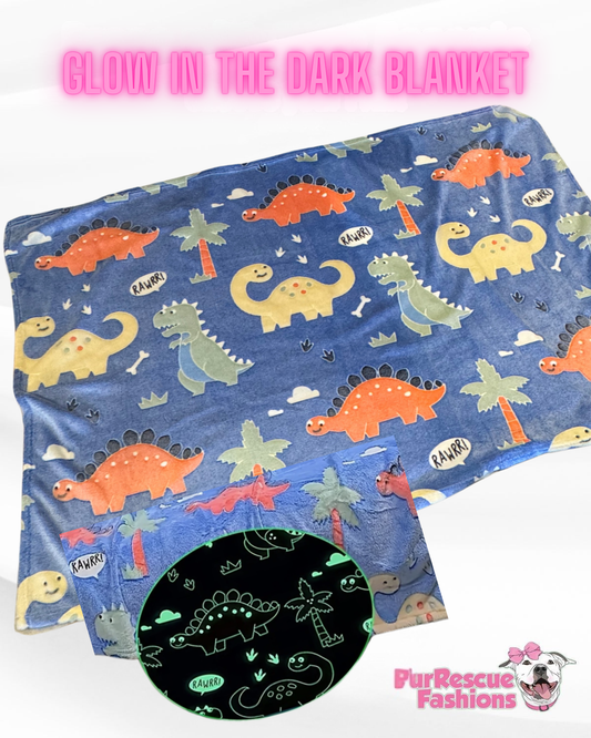Glow In The Dark Dinosaur World Blanket