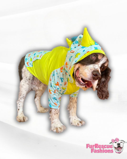 Dinosaur Carnival Dog Shirt With Scales