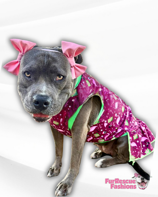 2025 Get Merry - Christmas Dog Dress With Ruffle / With Sleeves or Sleeveless (Available in any pattern)