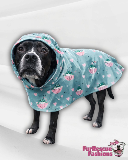 Rain cape with hoodie