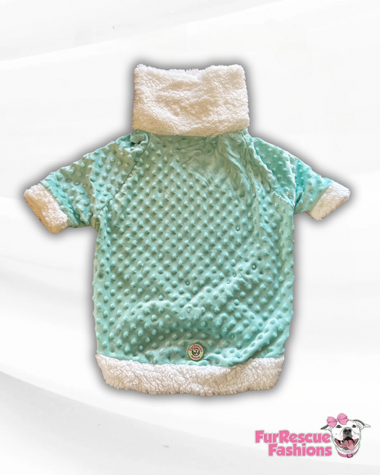 Bubble Teal Raglan in Ultra-luxe & Sherpa