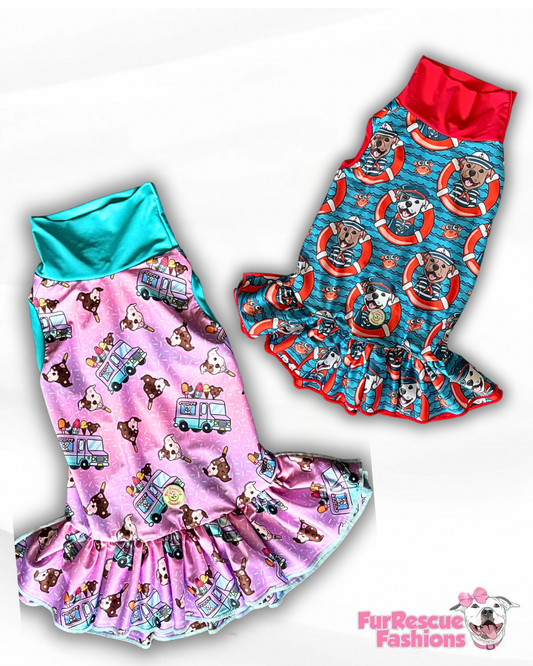 2025 Summer Pre-Order Dog Dress With Ruffle / With Sleeves or Sleeveless (Available in any pattern)