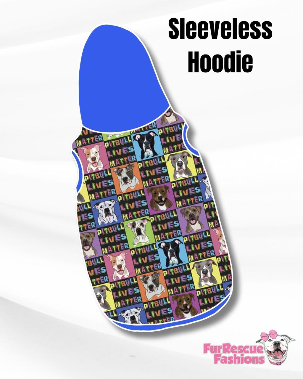 Pitbull Lives Matter Dog Pajama with Royal Blue Or Lilac Neck & Trim/Sleeves