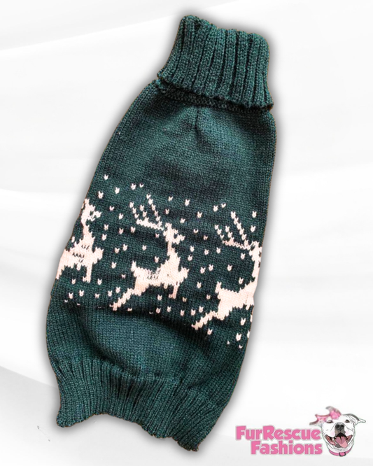 Forest Reindeer Knit Sweater
