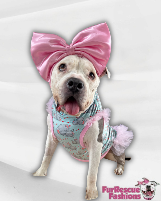 May the Mom Force Be With You - Rain Or Shine Dog Shirt With Tulle Accent (Available in any pattern)