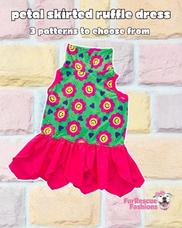 Petal Skirted Ruffle Dress