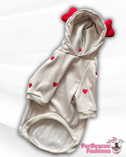 I Woof You Forever Valentine Dog Hoodie – Soft Embroidered Cozy Pup Sweatshirt