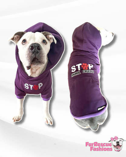 Stop Animal Cruelty Dog Hoodie (Made To Order)