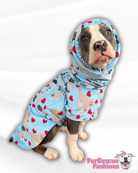 My Fur-Ever Valentine Cape With Snood & Fleece Lining (Available in Any Pattern)