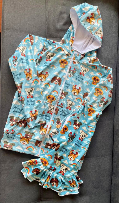 Always Loved Dog Pajama with White Neck & Trim/Sleeves