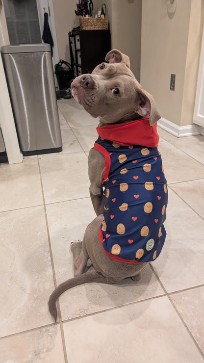 Brunch Love Fest Dog Pajama with Black Neck & Trim/Sleeves