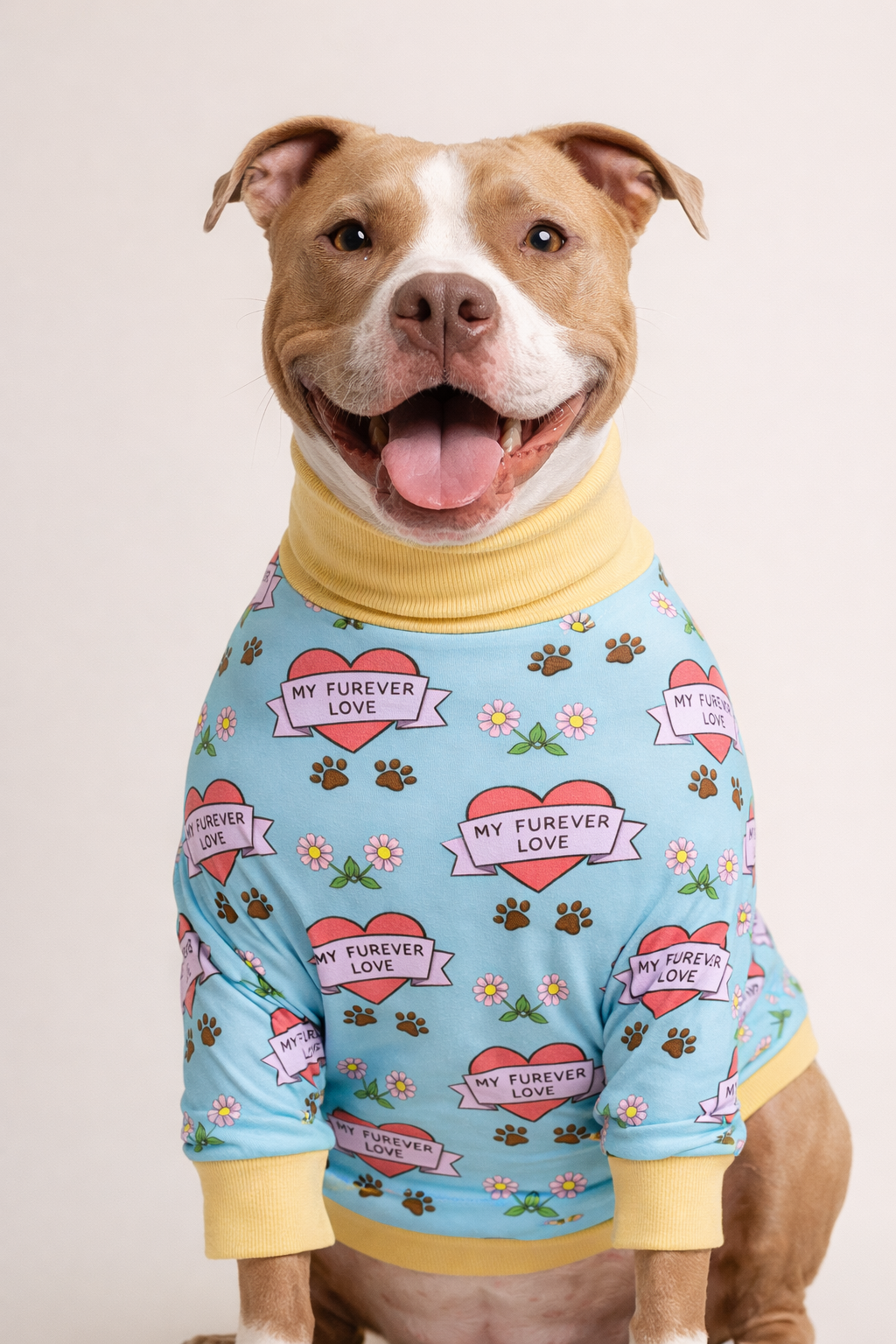 My Furever Love - PAWJama with Red Trim & Neck