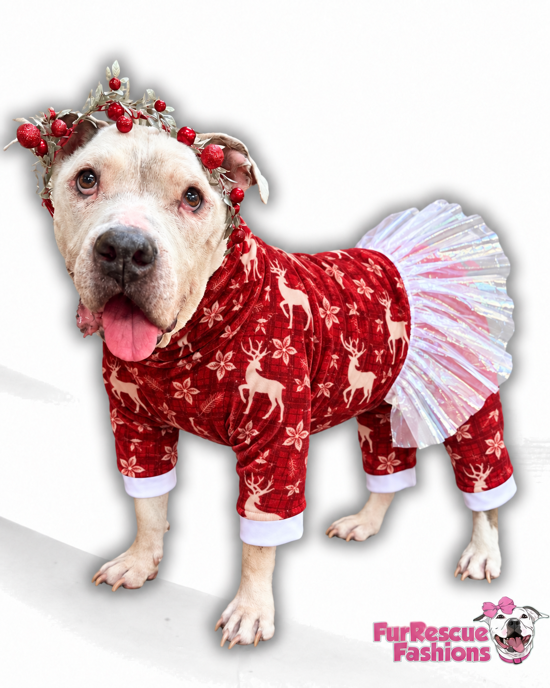 Ultra-Luxe Christmas 4 Legged PAWjamas with Turtle Neck (Available in any pattern) (Copy)