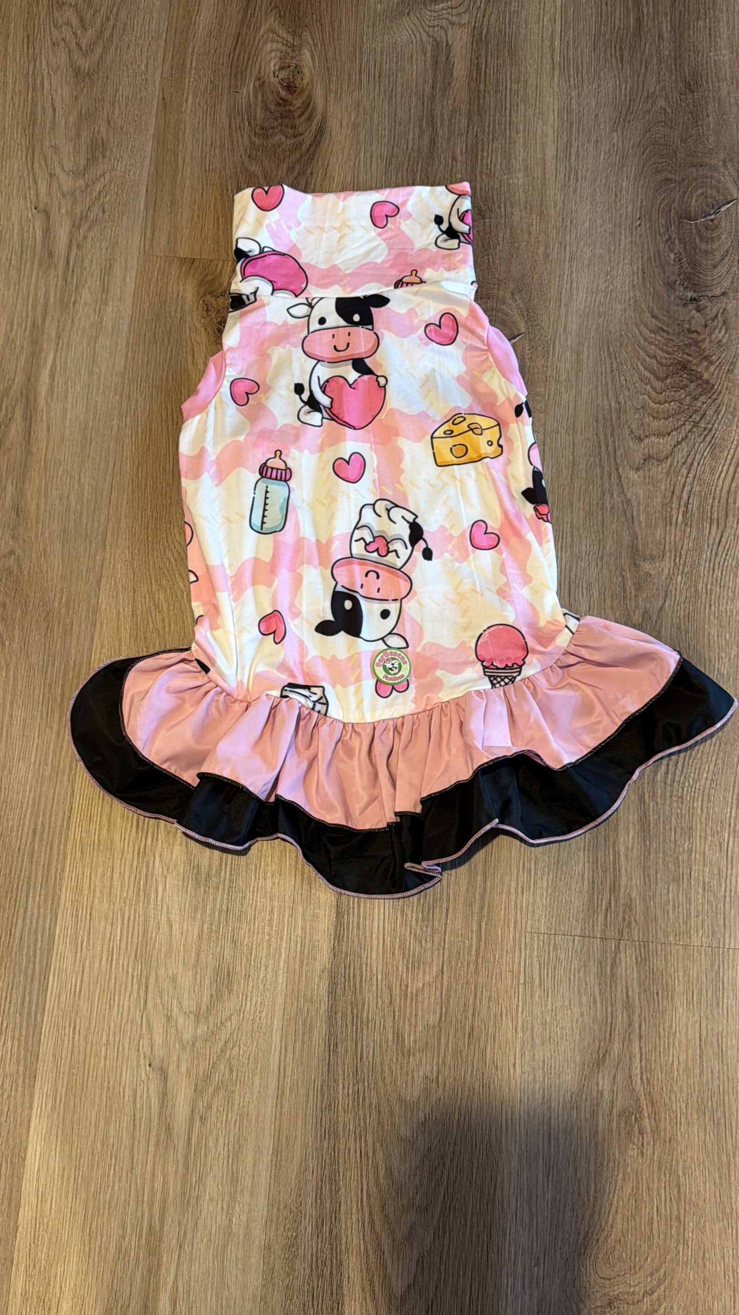 Moo-My Sweetheart Ruffle Dress