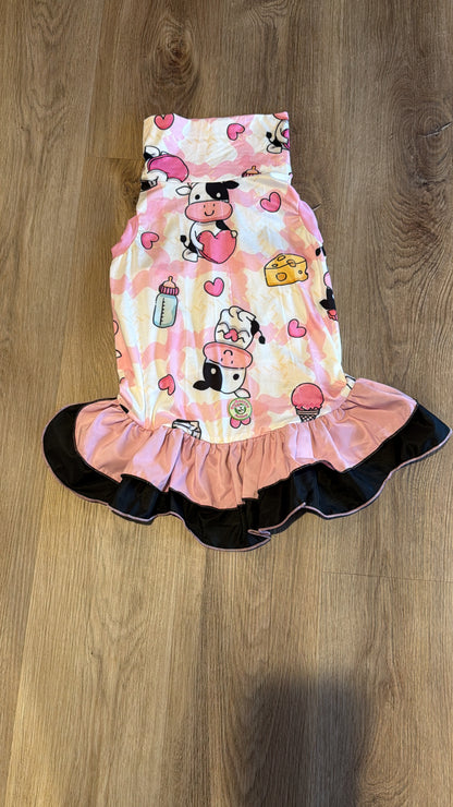 Moo-My Sweetheart Ruffle Dress