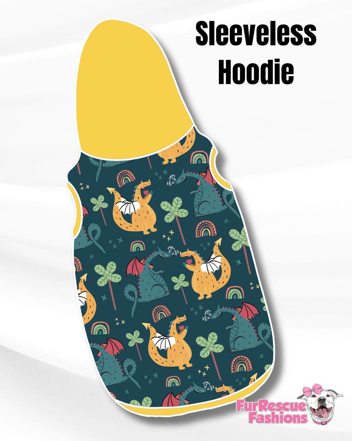 Dragon Me Away with Mustard Neck & Trim/Sleeves