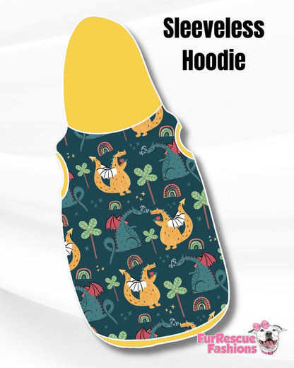 Dragon Me Away with Mustard Neck & Trim/Sleeves