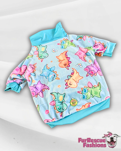Pastel DinoCorn Paradise - PAWjama Ultra-Luxe