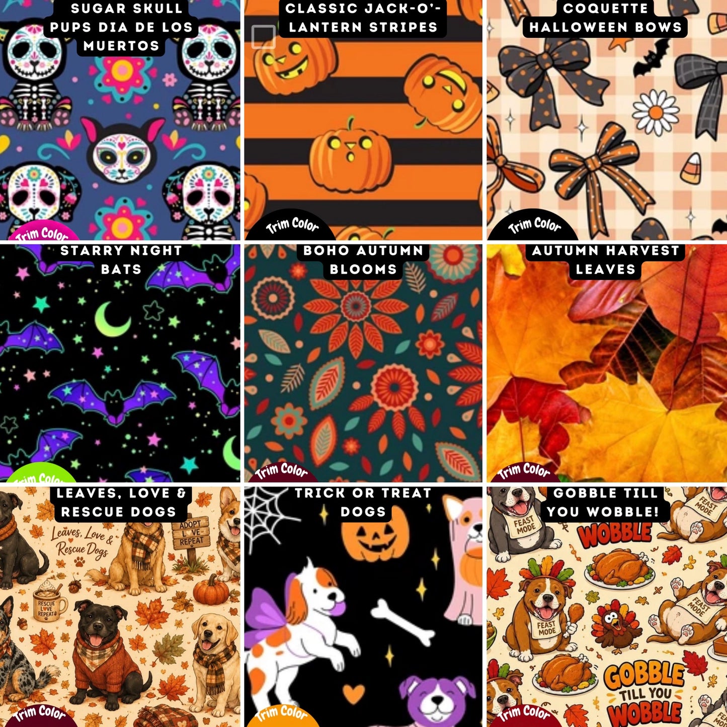 2026 Fall & Halloween Tote Bag (Choose Your Print)