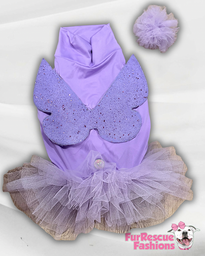 🧚 Enchanted Fairy 
Dog Dress With Headband (Available in 3 magical colors)