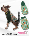 Donut Worry - It’s Xmas Dog Pajama with Green Neck & Trim/Sleeves