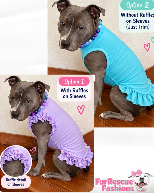 Everyday Solids Ruffle Booty Sleeveless Dog Shirt