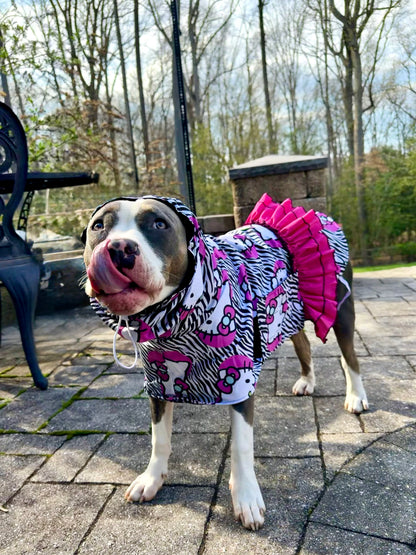 Pink Kitty Purr-fection Zebra Rain Jacket - Cape - Vest