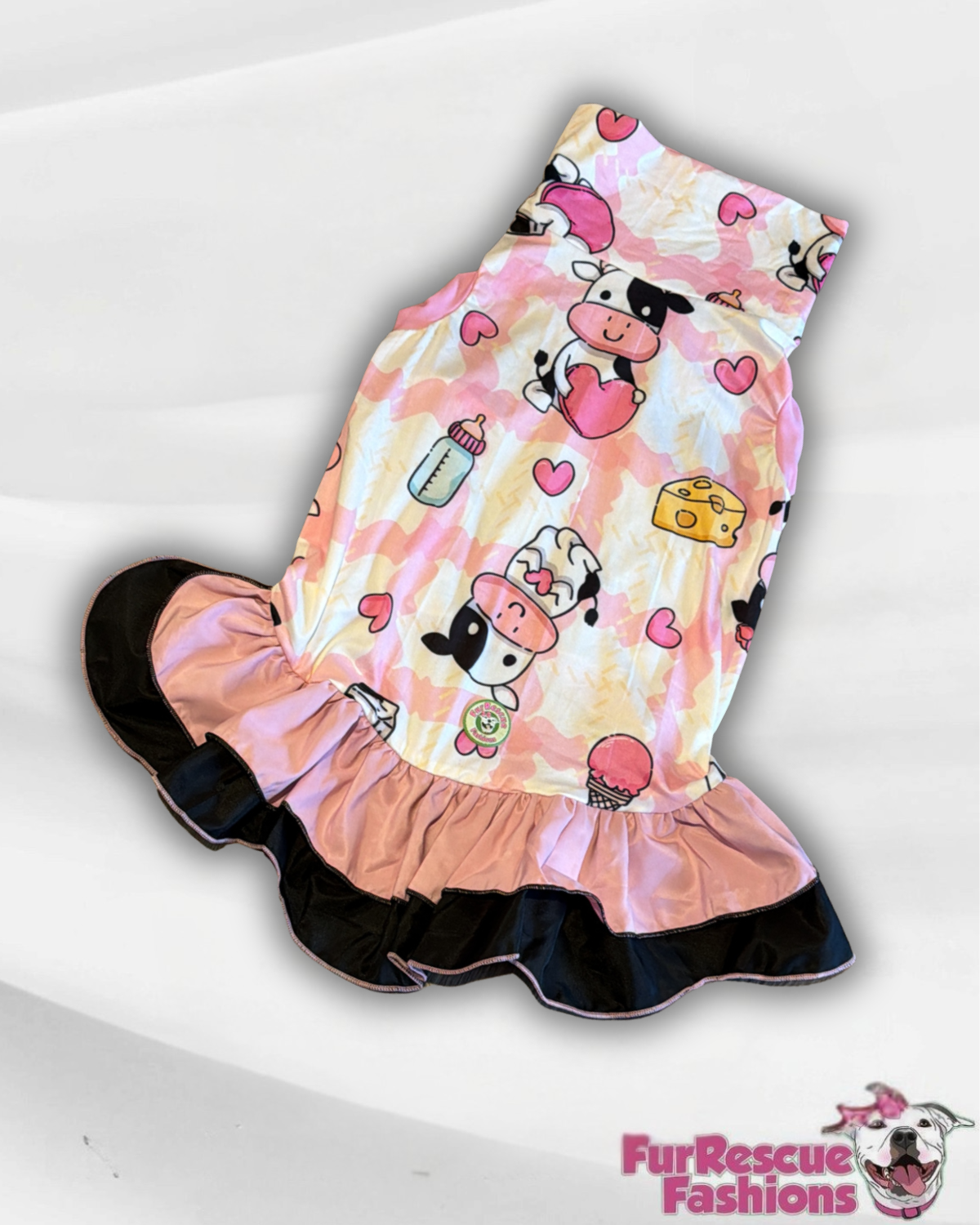 Moo-My Sweetheart Ruffle Dress