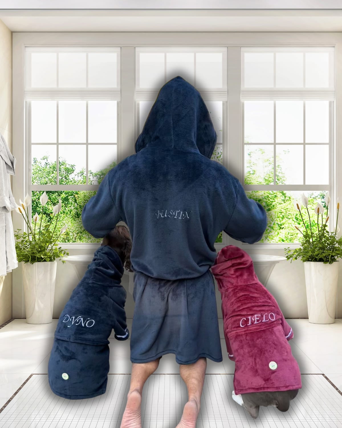 Matching Personalized Lux Spa Robe for Humans