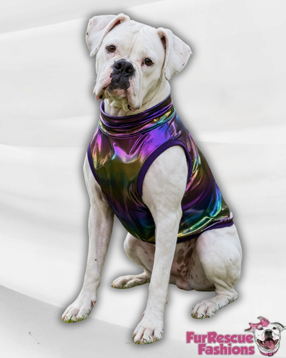 Iridescent Galactic Glow Dog Shirt/Dress/4-Legged PAWjama (UV50 Fabric)