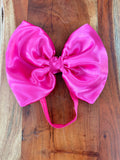 Oversized Coquette Satin Dog Bow